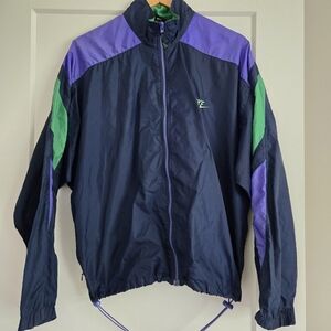 Vintage Navy and Purple Nike Medium Men's Windbreaker Jacket Rn#56323